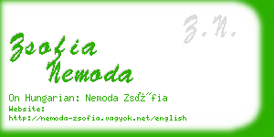 zsofia nemoda business card